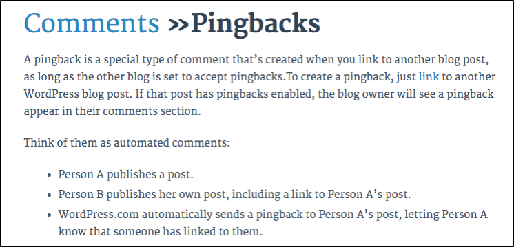 Comments Pingbacks