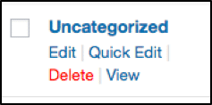 Delete Uncategorized category