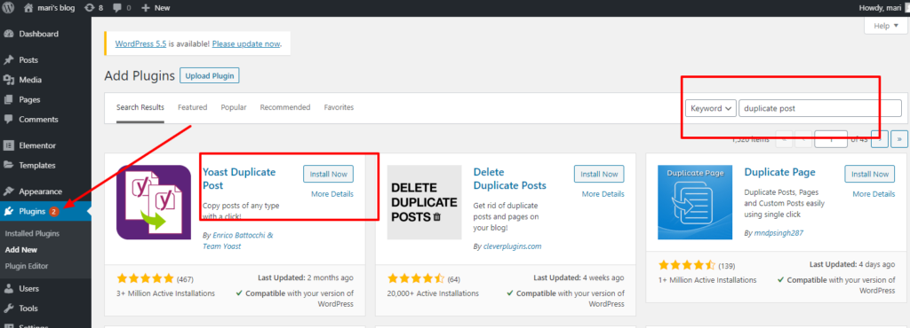 wordpress duplicate page