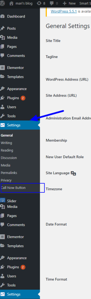 configure settings