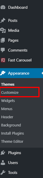 WordPress customizer